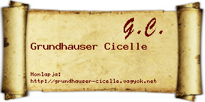 Grundhauser Cicelle névjegykártya